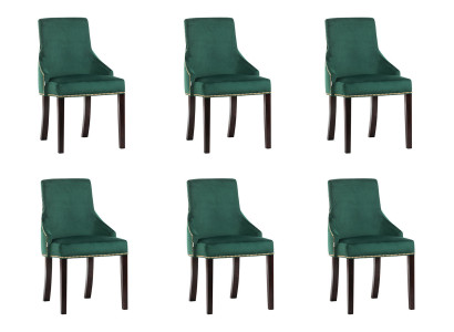 6x Design Upholstered Dining Chairs Modern Upholstered Armchairs Lounge Club Set
