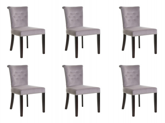 6x Design Upholstered Seat Chairs Chair Dining Set Armchair Lounge Club Armchair