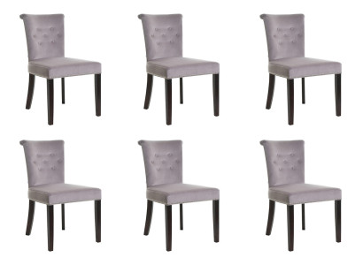 6x Design Upholstered Seat Chairs Chair Dining Set Armchair Lounge Club Armchair