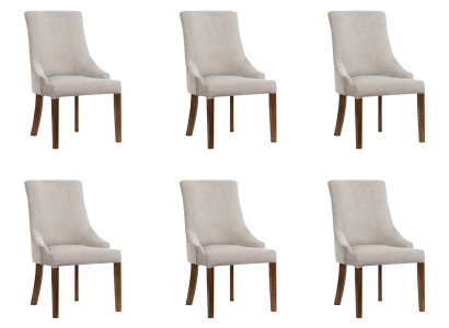6x Designer Upholstered Chair Set Complete Chairs Reclining Seat Lounge Club New