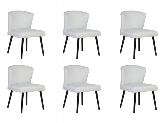 6x Leather Upholstered Seat Chairs Reclining Chair Design Lounge Club Armchair Set New