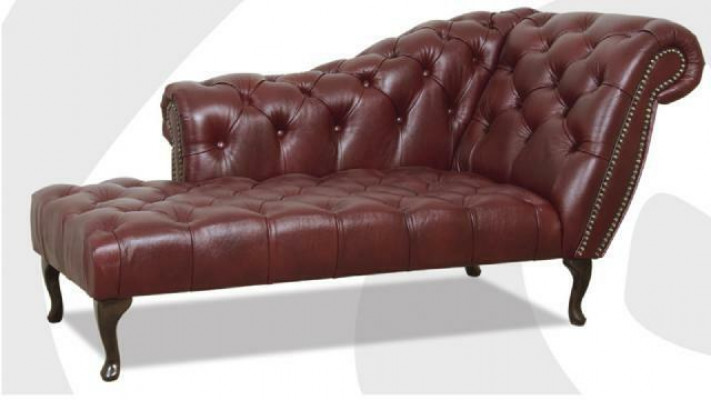 Chesterfield Liège chaise longue couch sofa leather sofa fabric with crystals NEW