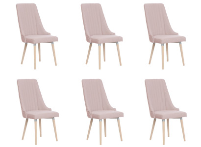 6x Chairs Upholstered Chair Modern Set Design Backrest Suite Armchair Complete New