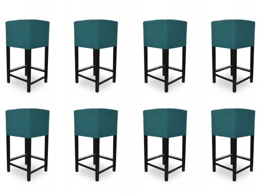8x Bar Stool Corner Chair Armchair Chairs Stools Counter Leather Upholstered Complete Set