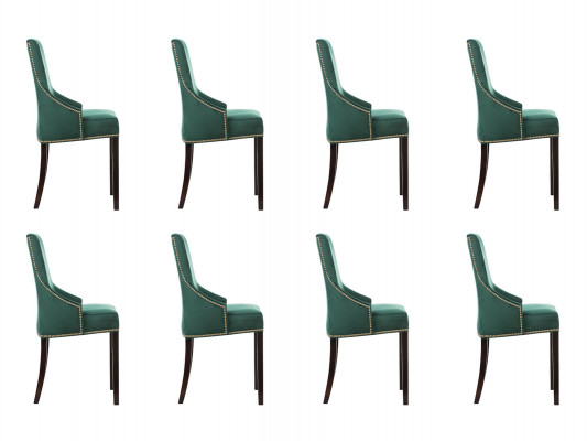 8x Design Upholstered Seat Chairs Chair Set Armchair Lounge Club Set
