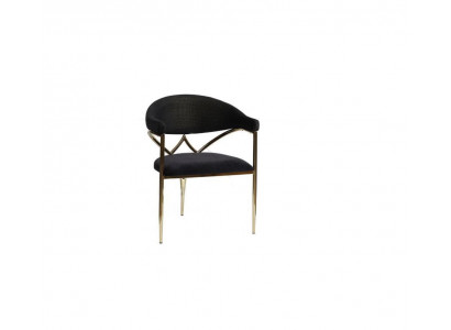 Black stainless steel chair wood frame dining chairs modern single-seater
