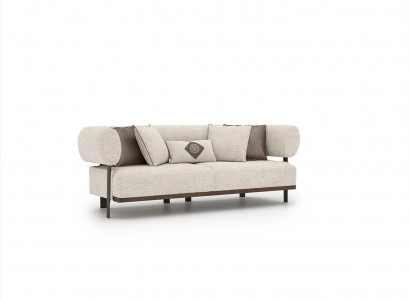 Living Room Modern Design Two-Seater Sofa Textile Upholstered Furniture