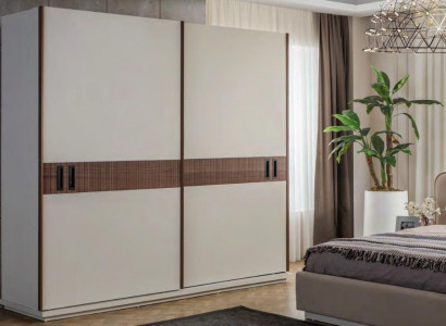 Stylish white wardrobe bedroom cabinets luxury wooden furniture