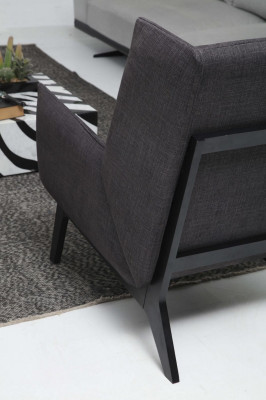 L-shaped corner sofa armchair gray modern fabric sofa for living room.