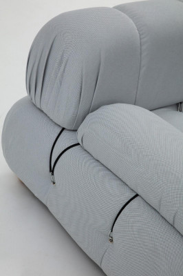 Complete Sofa Set 321 Seater Modern Fabric Gray Set