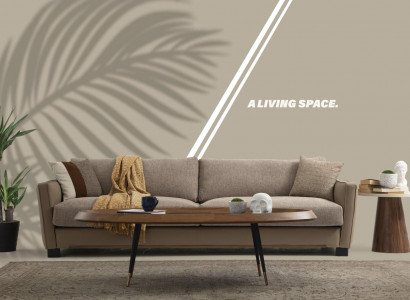 3-seater sofa, modern fabric, beige sofas, design, living room