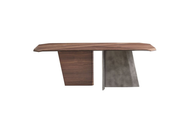Designer brown dining table luxury wooden table dining room high-quality furniture