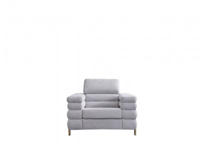 Gray modern armchair upholstery single-seater living room furniture 1-seater