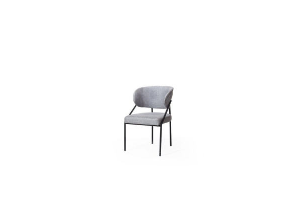 Gray upholstered dining room chair designer chairs metal frame luxury furniture