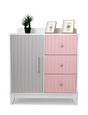 Dresser in Children's Room Modern Elegant Dresser Wood Multicolored Furniture