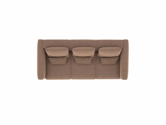 Living room brown three-seater sofa luxury upholstered furniture design textile