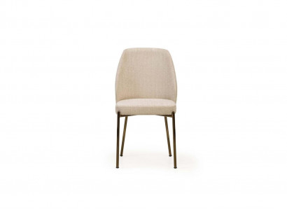 Exclusive Beige Dining Chairs Complete Set of 6 Upholstered Kitchen Chairs