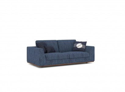 Living room blue two-seater sofa couch modern design fabric sofa textile
