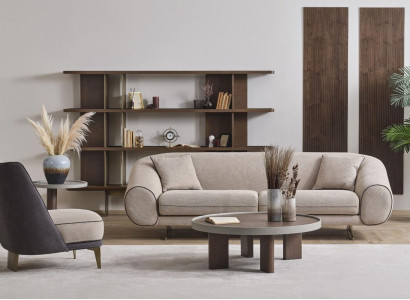 Living room furniture designer 3+1 seater luxury armchair coffee table side table