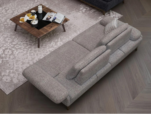 Design upholstered furniture three-seater sofa couch fabric living room modern interior