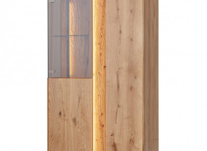 Brown LED showcase luxurious sideboard wood furniture designer glass cabinets