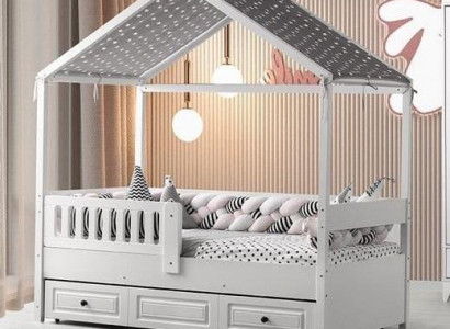 Children's Bed Wooden Bed Multifunctional Bed Extendable Bed 200 Wood White New
