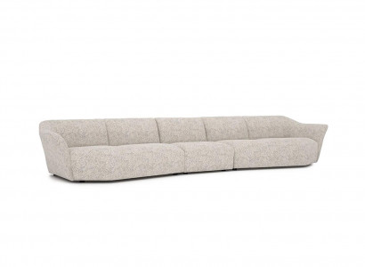 Five-seater sofa couch 440cm living room white furniture fabric upholstery furniture