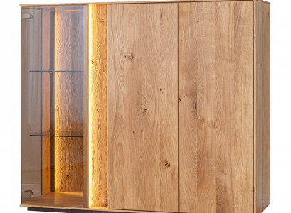 Light brown display cabinet designer dining room sideboard wood cabinets LED cabinet