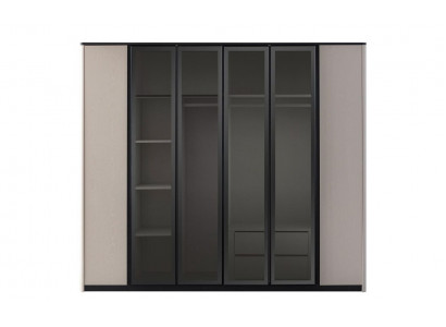 Wardrobe Coat Closet Cabinet Modern Wooden Cabinet Gray
