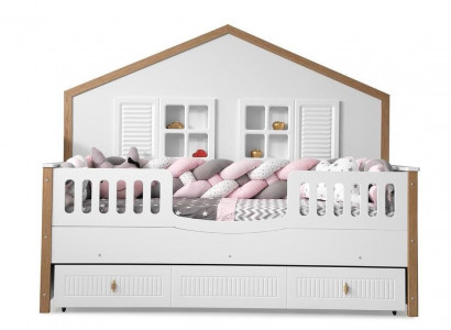 Bed frame children's bed children's room children's room furniture white wood