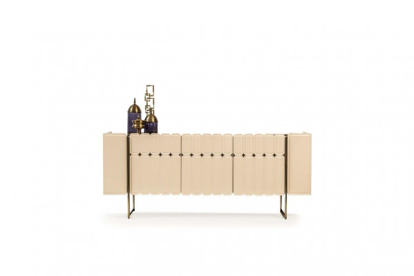 Beige wood sideboard designer dresser sideboard wooden cabinet luxury furniture