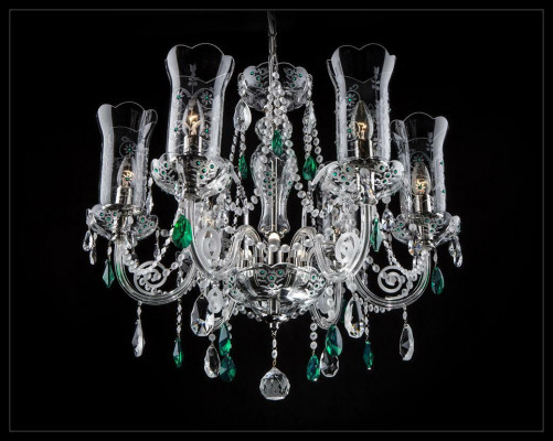 Design Bohemia Chandelier Ceiling Lights Blue Crystal Lamp Fixtures