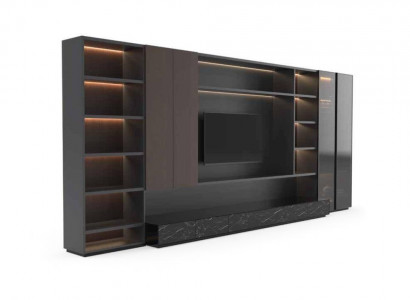Modern living room wall unit cabinet wall modern brown wood cabinet