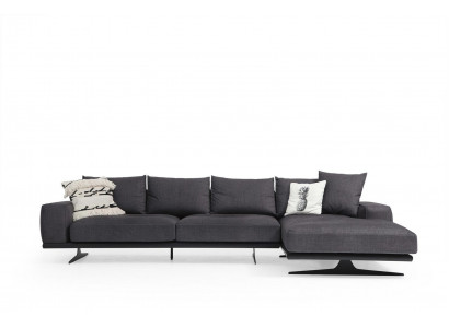 Corner sofa L-shape sofa living room gray modern fabric sofas seat design