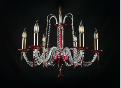 Chandelier Antique Style Lamp Red Light Cover Lamp Chandelier Lamp Crystal