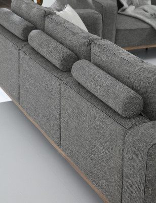 Sofa set 3-seater armchair three-seater fabric sofas modern design gray