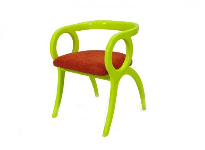 Green Designer Upholstered Chair Single Seater Dining Room Luxurious Single Seater