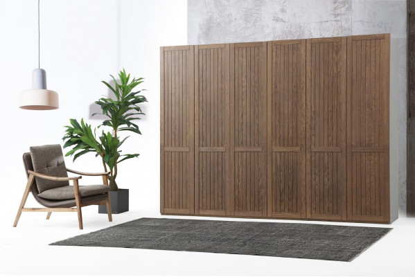 Wardrobe Closet Wood Modern Brown Clothing Bedroom Closets