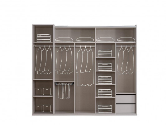 Wardrobes Modern Wardrobe Cabinets White Wood Mirror Luxury