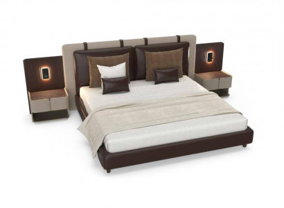 Luxury Bedroom Nightstand Beds Bed 3-piece Complete Set Design Furniture
