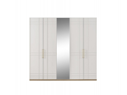 Wardrobes Wardrobe Cabinets White Wood Mirror 5 Doors New