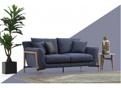 Four-seater Sofa 4-Seater Fabric Sofas Modern Design Living Room Blue