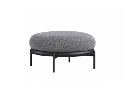 Gray living room stool round stool luxury footstool upholstered furniture new