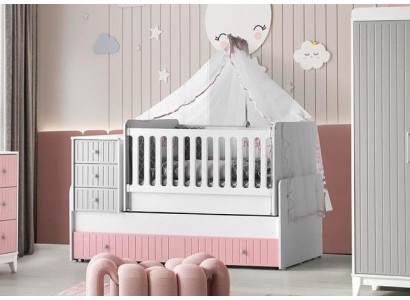 Stylish baby crib Multicolored Perfect furniture for your nursery removal
