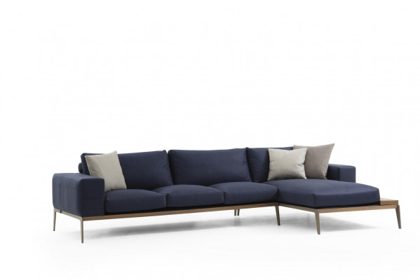 L-shaped sectional sofa living room gray modern fabric sofas seat design