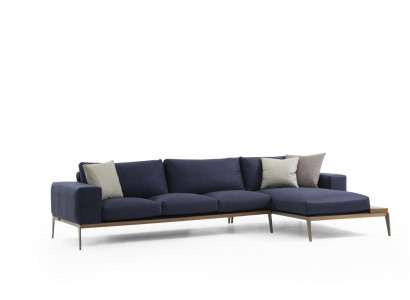L-shaped sectional sofa living room gray modern fabric sofas seat design
