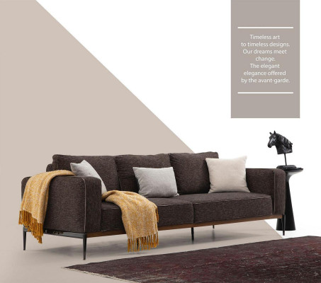Four-seater sofa 4-seater fabric sofas modern design living room grey