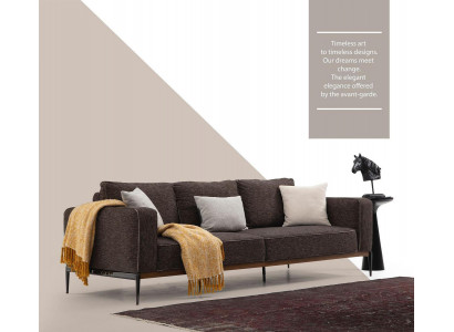 Four-seater sofa 4-seater fabric sofas modern design living room grey