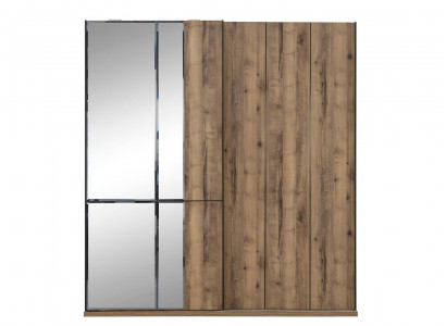 Design wardrobes closets cabinets brown wood mirror new