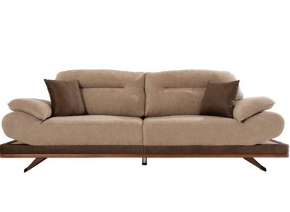 Designer living room set consisting of 2x 3-seater sofas and 2x armchairs new 4-piece set.
